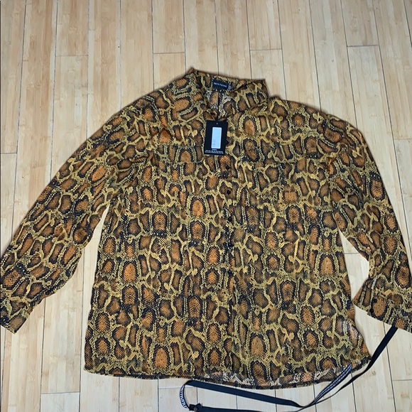 PLT Oversized Animal Print Blouse - Picture 1 of 3